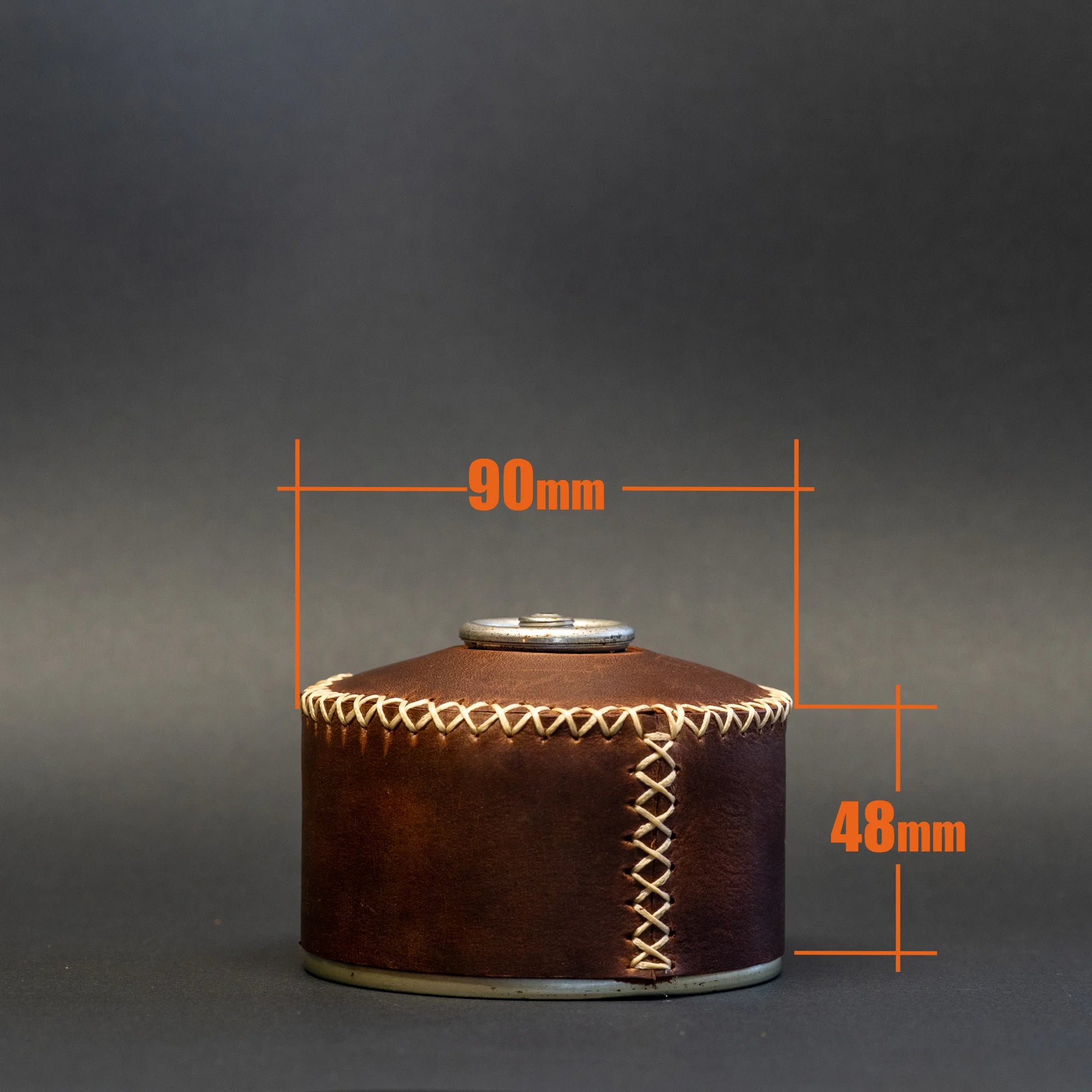 TriCamp Cowhide Leather Canister Cover fit — snug fit on standard camping gas canister Australia