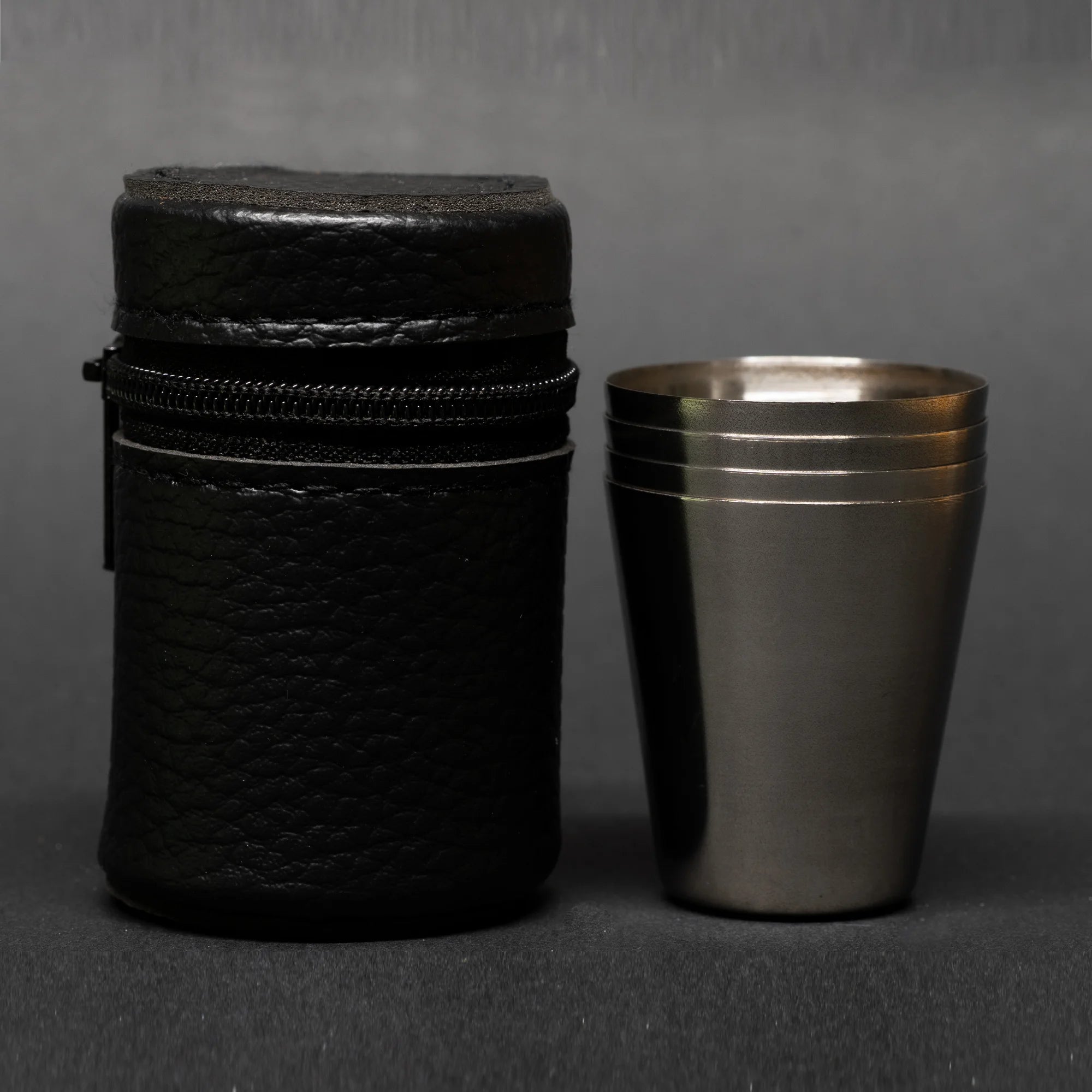 TriCamp Stainless Shot Glasses set of 4 — durable metal shot glasses for camping and festivals