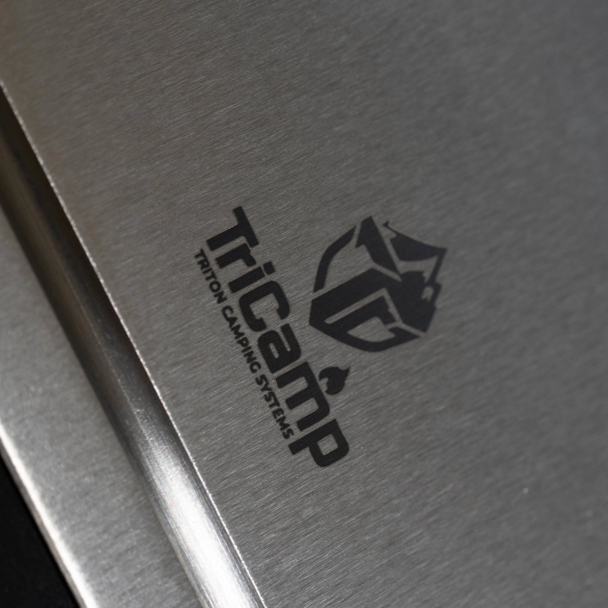 TriCamp Titanium Chopping Board Medium front view — durable titanium camp cookware Australia