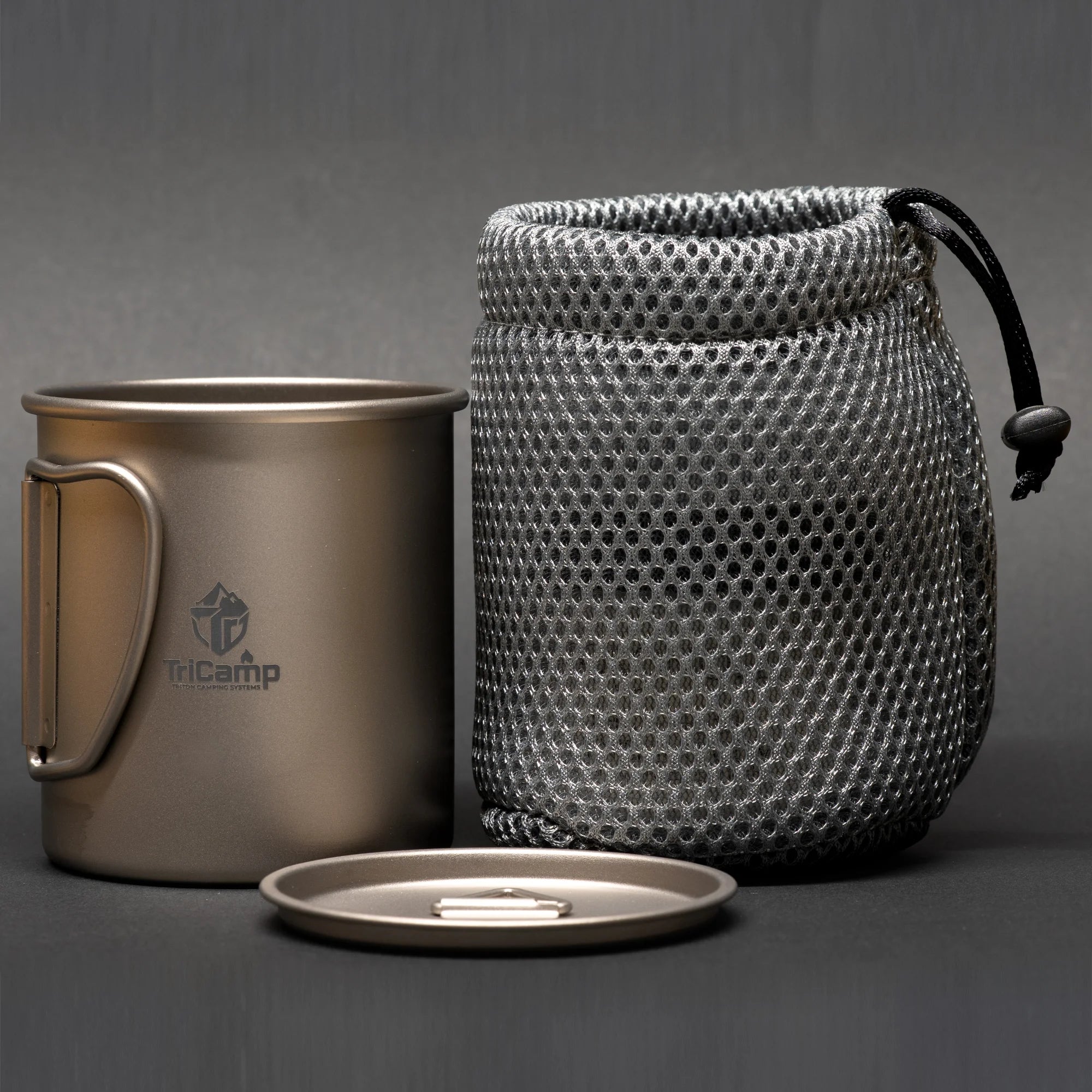 TriCamp Titanium Mug 350ml with Lid — compact size for ultralight backpacking