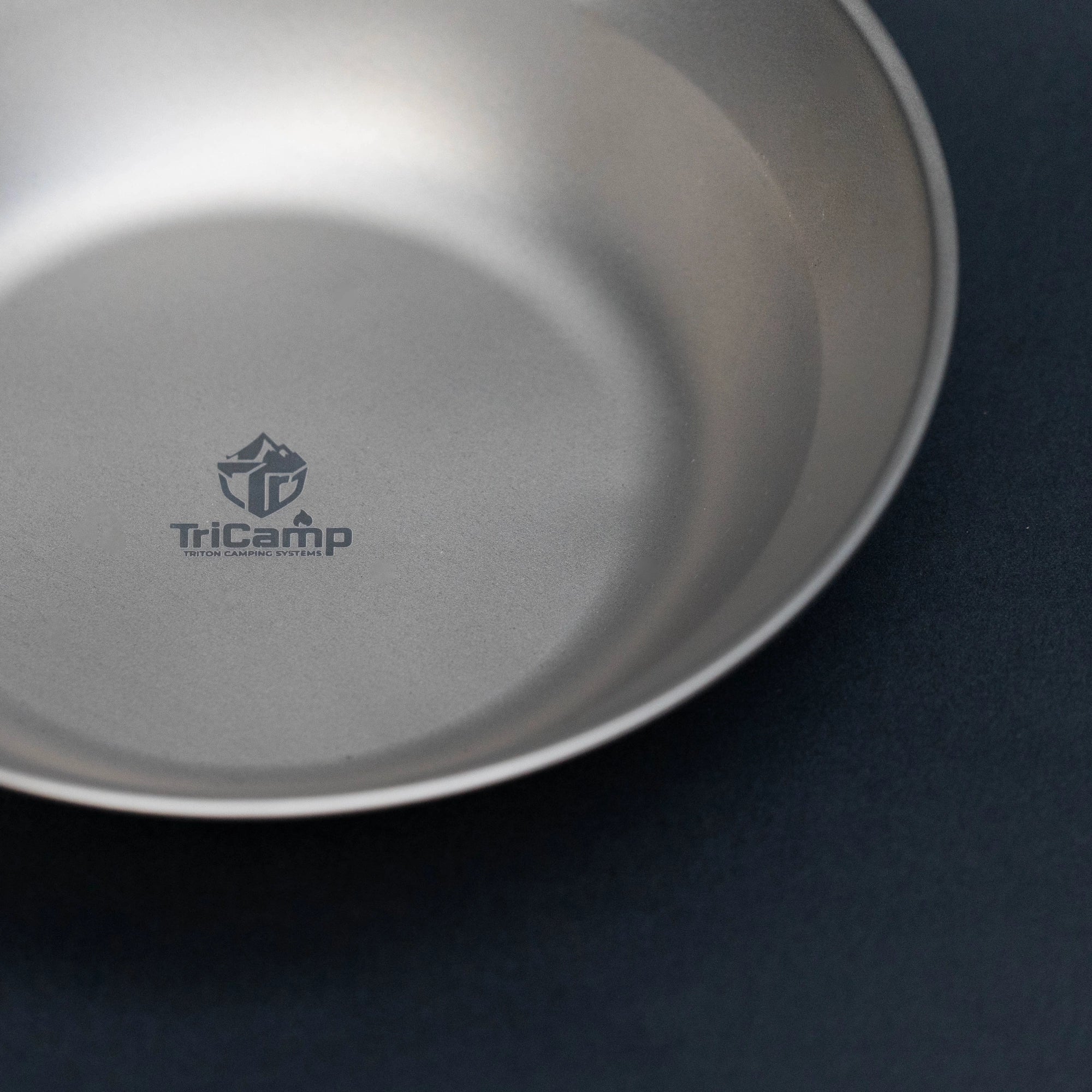 TriCamp Titanium Plate 750ml — lightweight titanium camp plate for outdoor meals Australia
