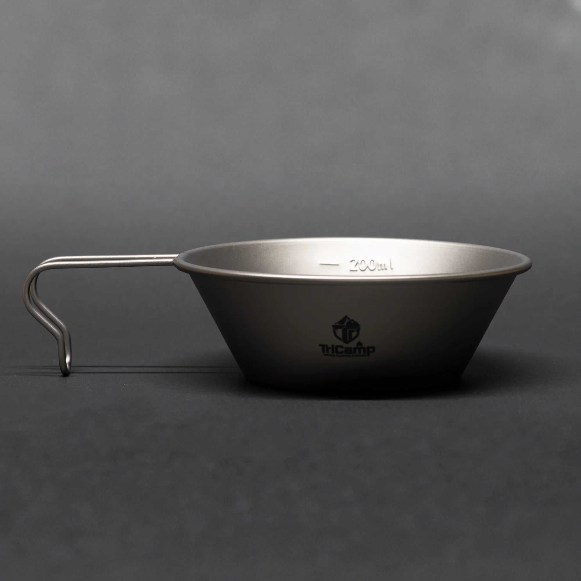 TriCamp Titanium Sierra Cup 260ml — classic folding handle camping cup Australia