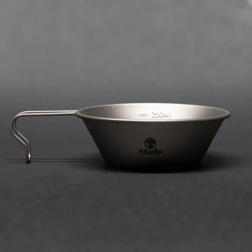 TriCamp Titanium Sierra Cup 260ml — classic folding handle camping cup Australia