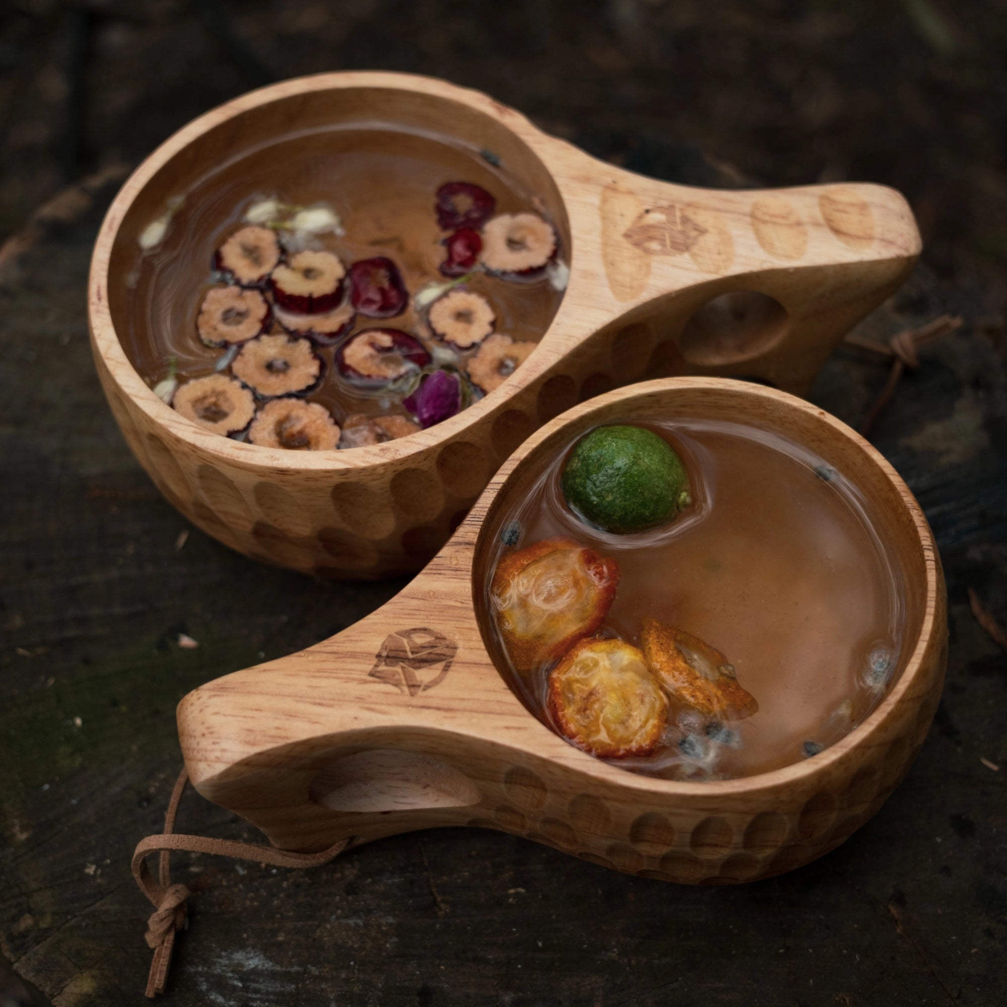 TriCamp Kuksa Cup top down — deep bowl traditional Scandinavian drinking cup