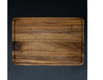 TriCamp Acacia Rectangle Plate 30cm — hand-finished solid acacia serving board for outdoor dining Australia